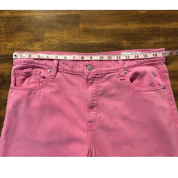 Gap Women's 30R / 10 - 34 x 29 Baggy Wide Leg Mid Rise Ultrasoft Denim Pink - Picture 10 of 16